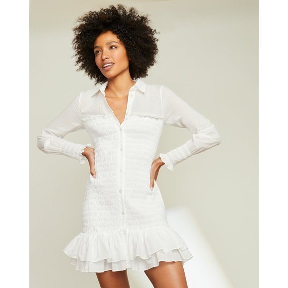 Veronica Beard Kelsey Button-Down white Dress Size 10 - Picture 1 of 9